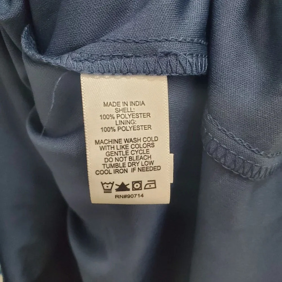 1. State Women's Navy & Grey Animal Print Smocked Ruffle Tiered Dress Size S - Picture 4 of 6